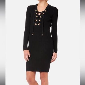 Michael Michael Kors black ribbed dress size S